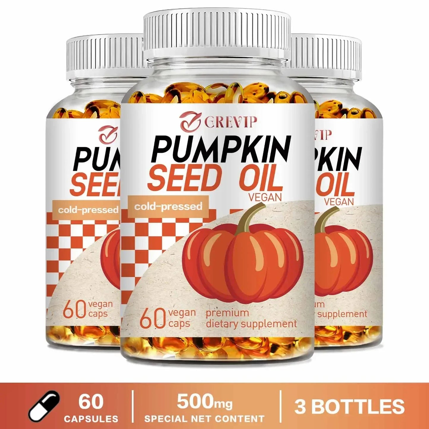 Pumpkin Seed Oil Capsules – Prostate Support, Heart & Brain Health, Bladder Control, Skin Wellness - Foshkan.com