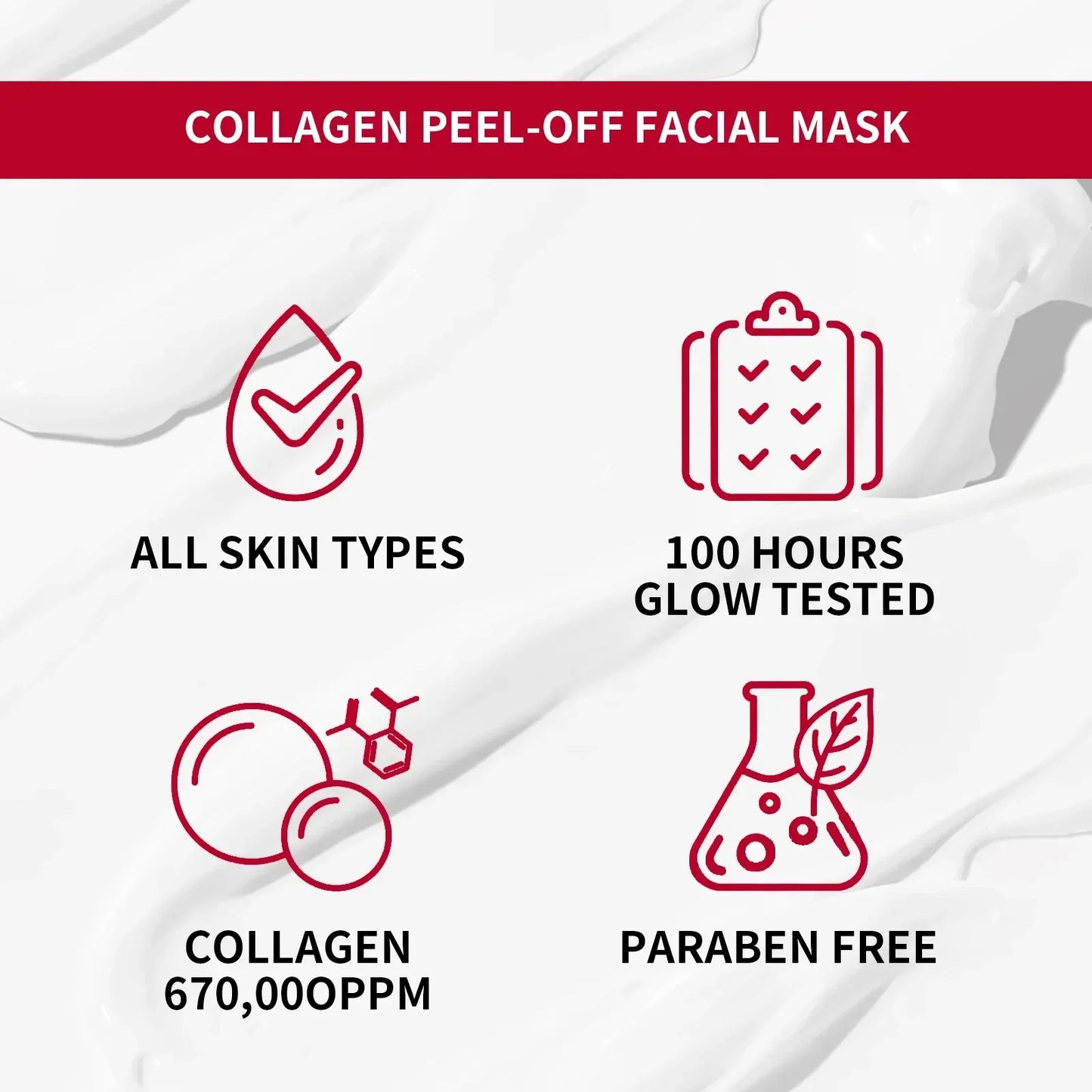 Real Collagen Fit Wrapping Mask – 670,000ppm Collagen Peel-Off Facial Mask for Firming, Hydration, Glow & Glass Skin - Foshkan.com