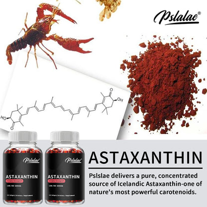 Astaxanthin Supplement – 120 Capsules | Antioxidant for Eye, Skin, Joint & Heart Health | Metabolism & Immune Support - Foshkan.com