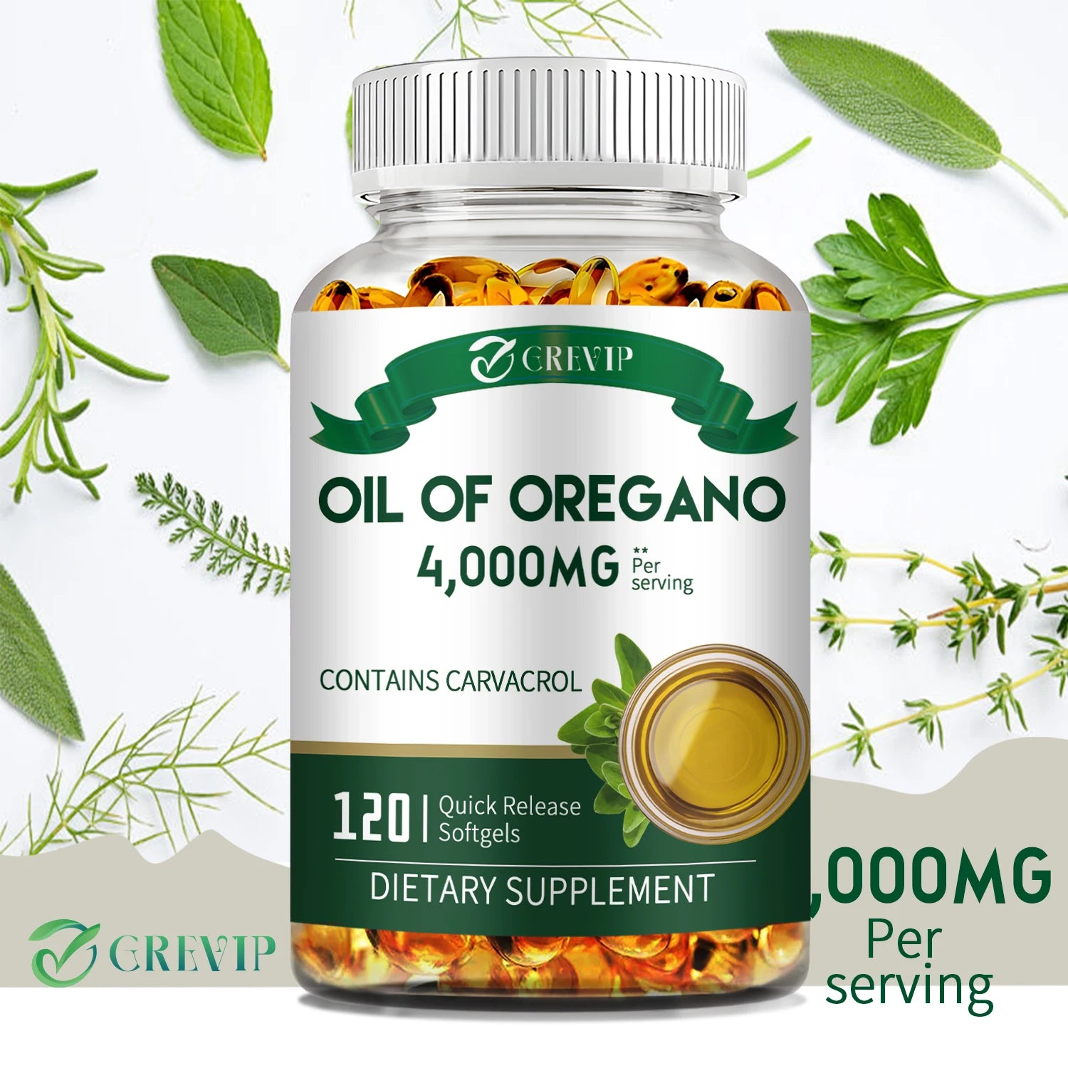 Oil of Oregano 120 Capsules – Immune Support, Digestive Health, Heart Wellness & Natural Detox Supplement - Foshkan.com