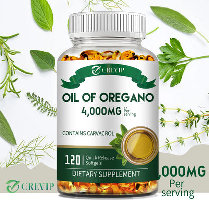 Oil of Oregano 120 Capsules – Immune Support, Digestive Health, Heart Wellness & Natural Detox Supplement - Foshkan.com
