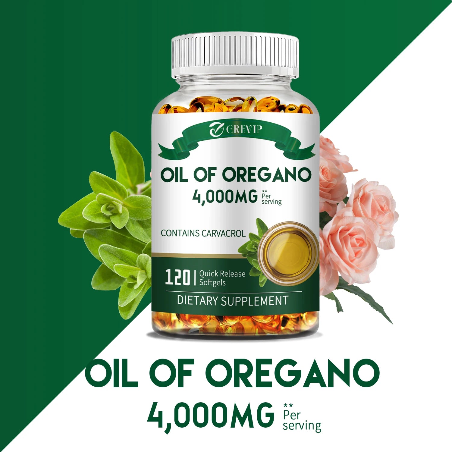 Oil of Oregano 120 Capsules – Immune Support, Digestive Health, Heart Wellness & Natural Detox Supplement - Foshkan.com