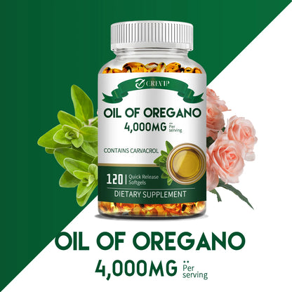 Oil of Oregano 120 Capsules – Immune Support, Digestive Health, Heart Wellness & Natural Detox Supplement - Foshkan.com