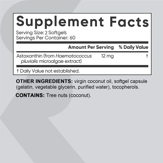 Astaxanthin Supplement – 120 Capsules | Antioxidant for Eye, Skin, Joint & Heart Health | Metabolism & Immune Support - Foshkan.com