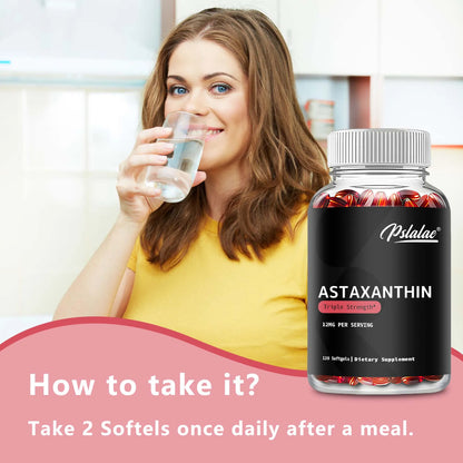 Astaxanthin Supplement – 120 Capsules | Antioxidant for Eye, Skin, Joint & Heart Health | Metabolism & Immune Support - Foshkan.com