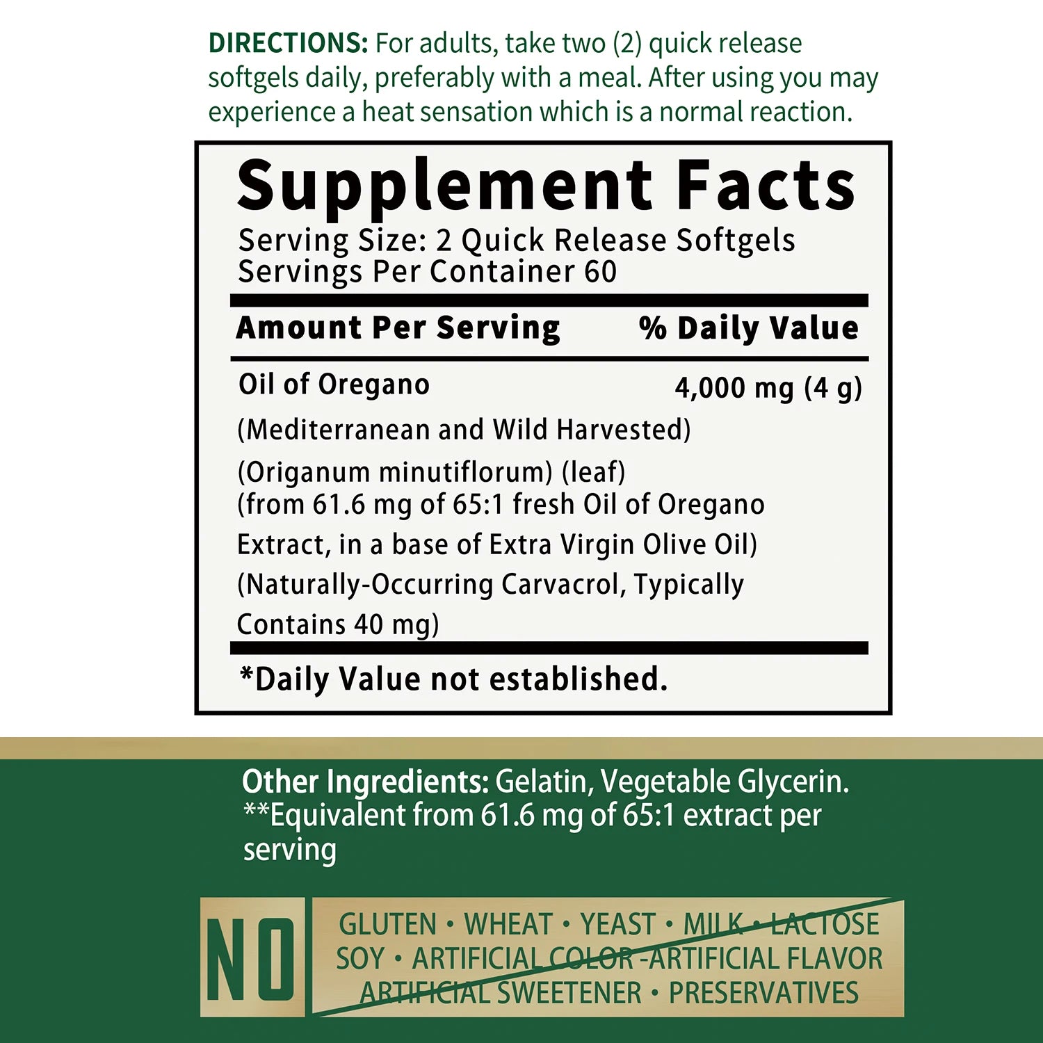 Oil of Oregano 120 Capsules – Immune Support, Digestive Health, Heart Wellness & Natural Detox Supplement - Foshkan.com
