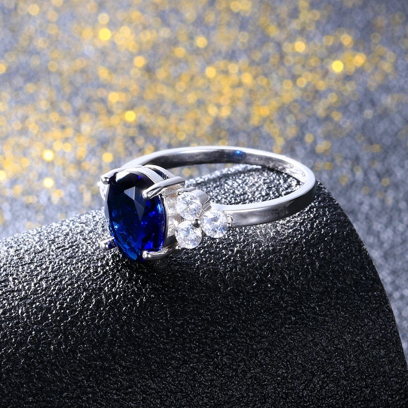 Luxury S925 Sterling Silver Ring for Women – AAAAA Zircon Oval Cut Olive Green, Royal Blue, Red, Emerald Stone | Elegant Wedding & Party Jewelry Gift