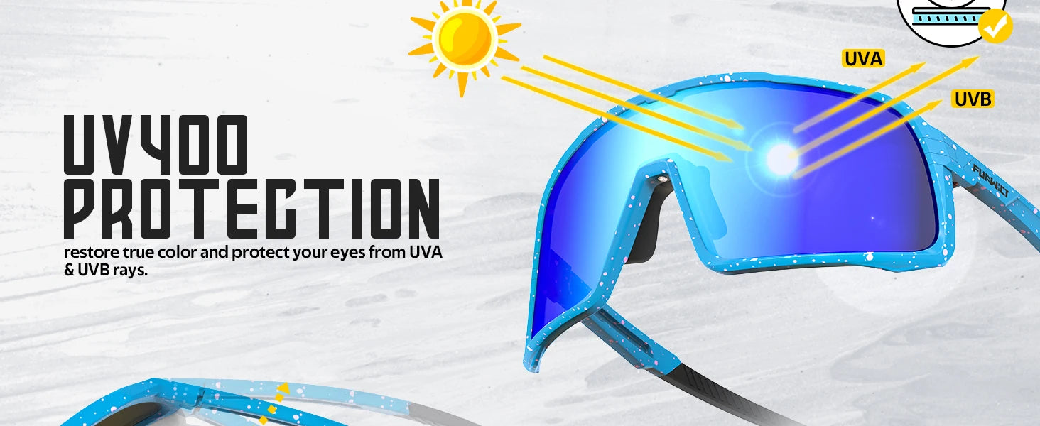 Polarized Sports Sunglasses for Men & Women – UV400 Outdoor Protection for Cycling, Hiking, Driving, Running & More - Foshkan.com