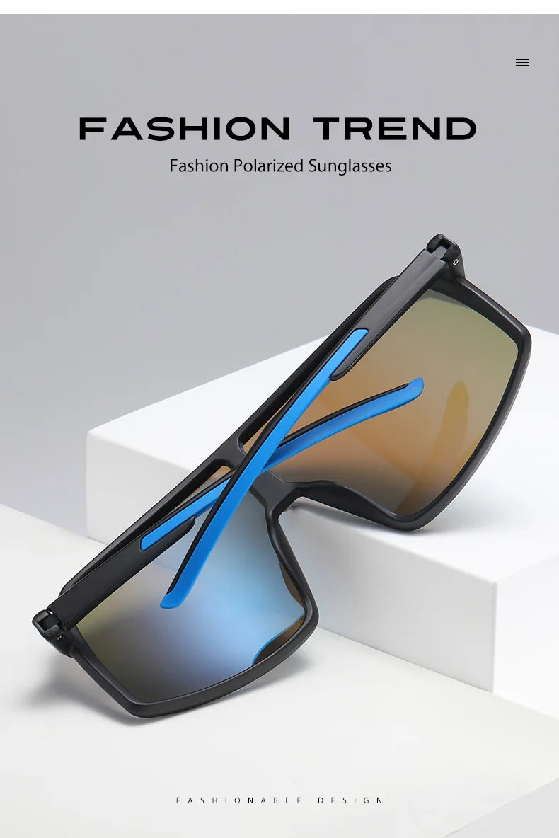 Large Frame UV400 Polarized/Photochromic Sports Cycling Bike Glasses Men Women TR90 MTB Baseball Fishing Softball Sunglasses - Foshkan.com