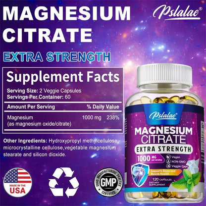 Magnesium Citrate - Supports Digestive Health, Muscle, Nerve, Bone and Heart Health - Foshkan.com