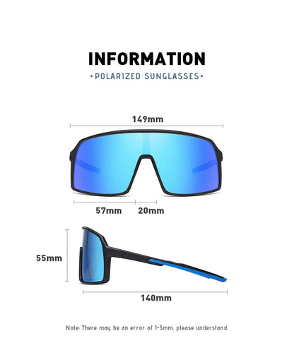 Large Frame UV400 Polarized/Photochromic Sports Cycling Bike Glasses Men Women TR90 MTB Baseball Fishing Softball Sunglasses - Foshkan.com
