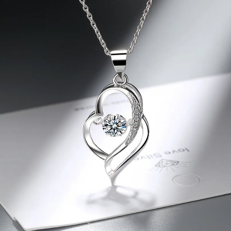 D Color 1 Carat Moissanite Teardrop Pendant Necklace for Women – S925 Sterling Silver Pt950 Chain | Elegant Wedding Jewelry Gift