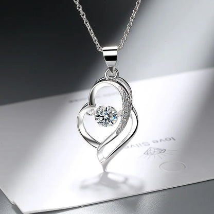 D Color 1 Carat Moissanite Teardrop Pendant Necklace for Women – S925 Sterling Silver Pt950 Chain | Elegant Wedding Jewelry Gift
