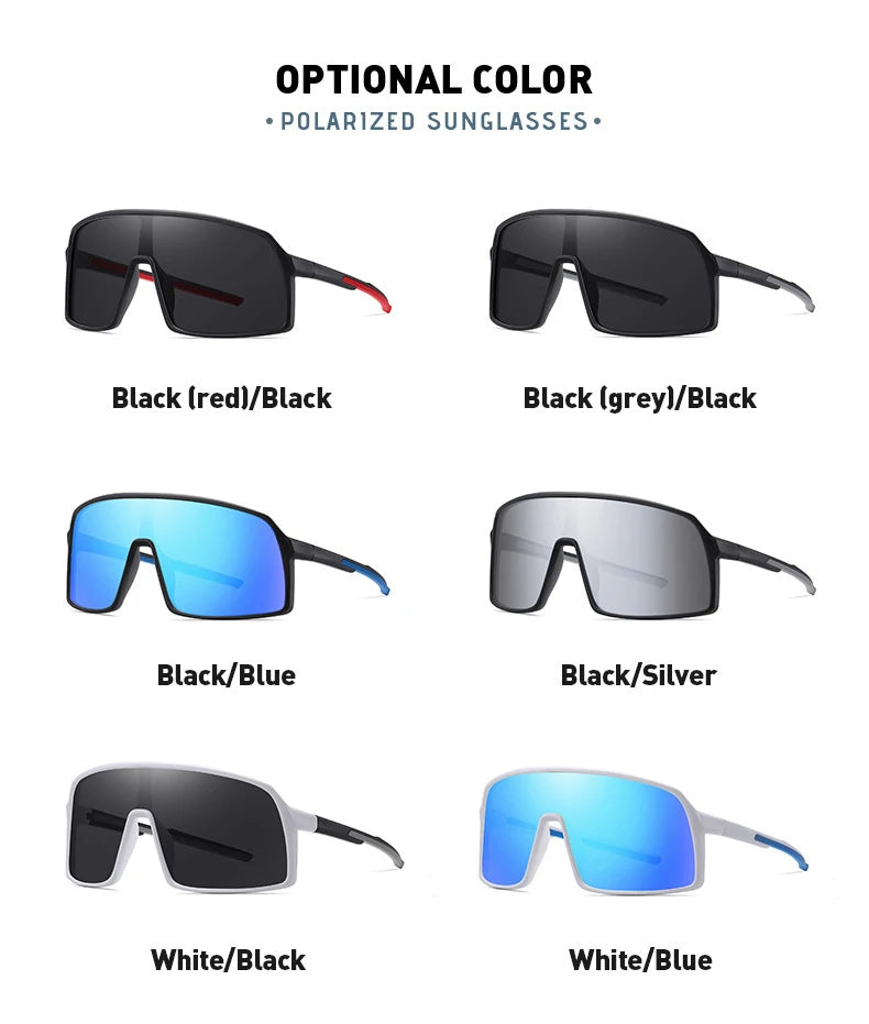 Large Frame UV400 Polarized/Photochromic Sports Cycling Bike Glasses Men Women TR90 MTB Baseball Fishing Softball Sunglasses - Foshkan.com