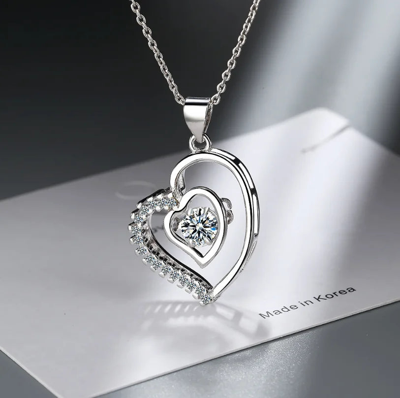 D Color 1 Carat Moissanite Teardrop Pendant Necklace for Women – S925 Sterling Silver Pt950 Chain | Elegant Wedding Jewelry Gift