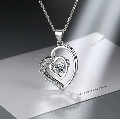 D Color 1 Carat Moissanite Teardrop Pendant Necklace for Women – S925 Sterling Silver Pt950 Chain | Elegant Wedding Jewelry Gift