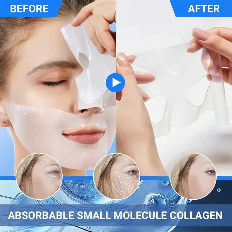 1/3/5/10PCS Bio Collagen Face Mask – Anti-Wrinkle, Firming & Brightening Korean Skincare for Fine Lines & Anti-Aging - Foshkan.com