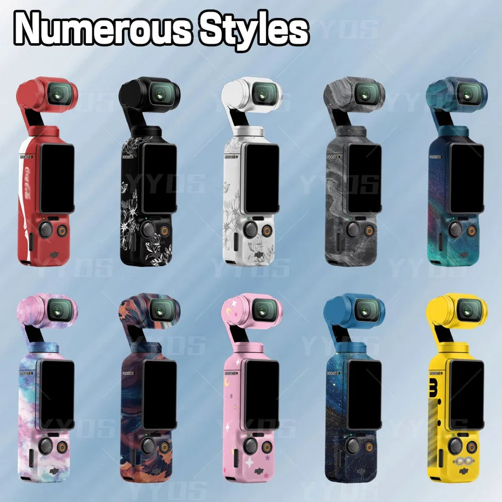 DJI Osmo Pocket 3 Full-Body PVC Sticker – Anti-Scratch Colorful Protective Decal Wrap Set for Sports Camera Customization - Foshkan.com