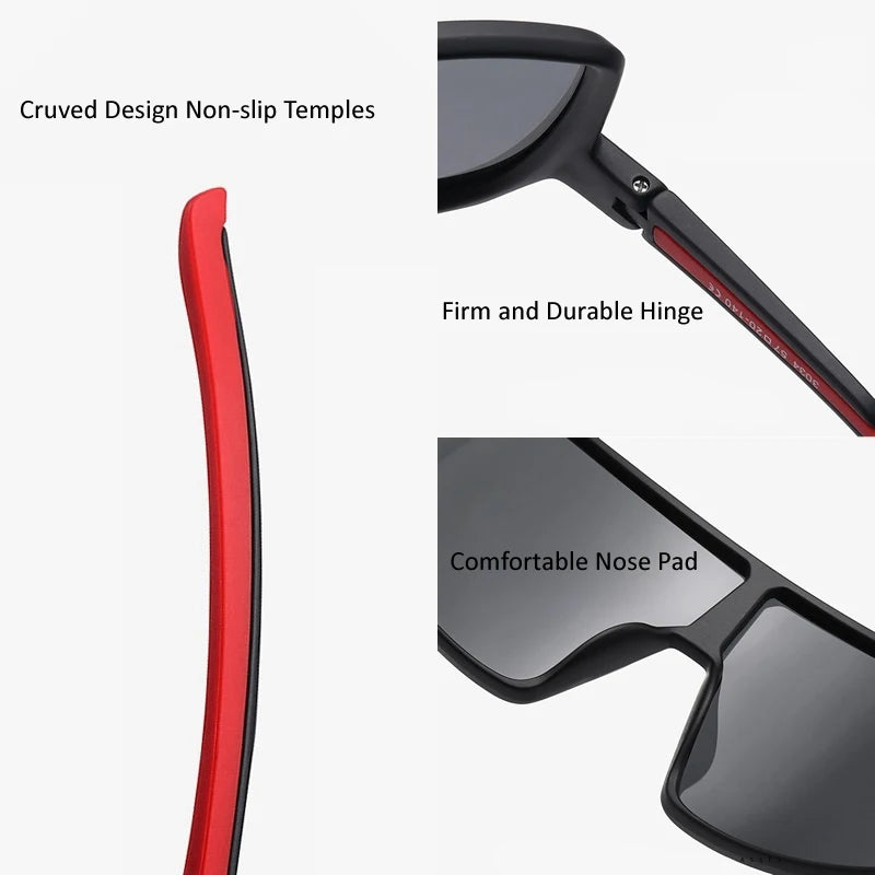 Large Frame UV400 Polarized/Photochromic Sports Cycling Bike Glasses Men Women TR90 MTB Baseball Fishing Softball Sunglasses - Foshkan.com