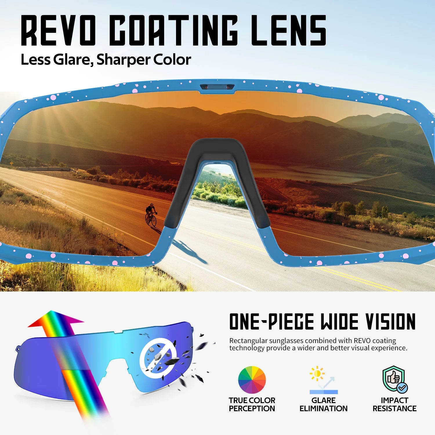 Polarized Sports Sunglasses for Men & Women – UV400 Outdoor Protection for Cycling, Hiking, Driving, Running & More - Foshkan.com