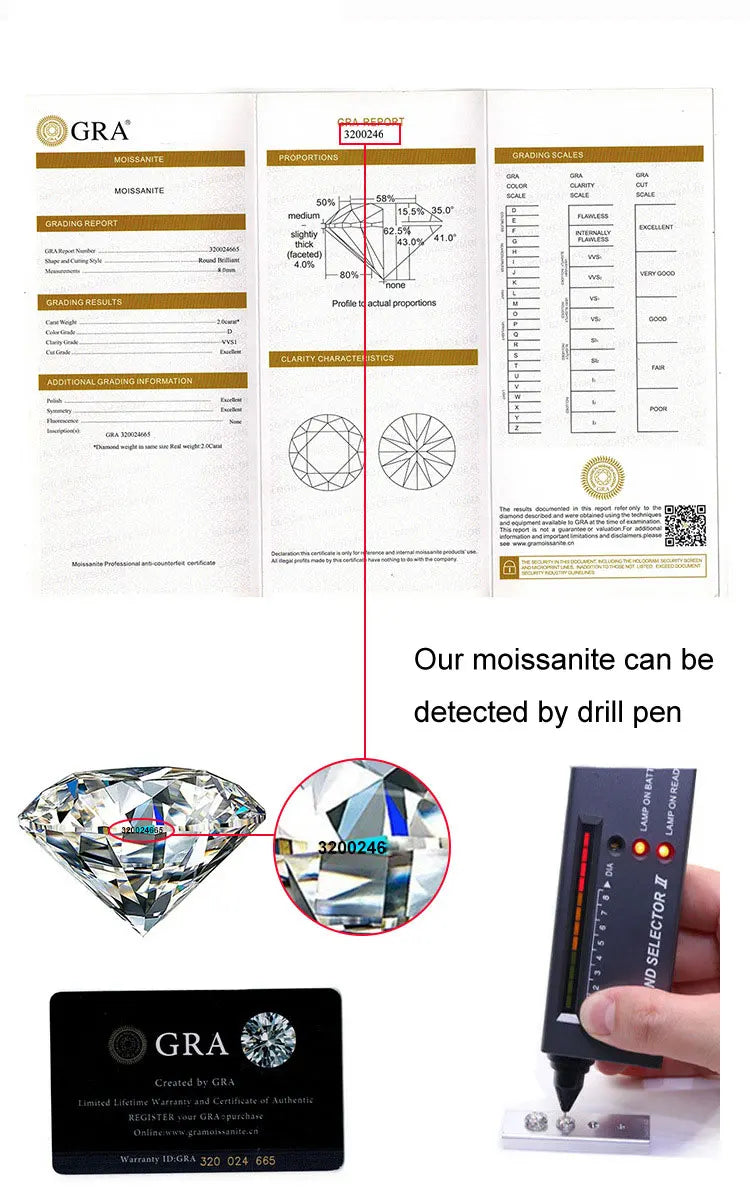 EWYA Classic D Color 4 Prong 0.5-2CT Moissanite Rings For Women Fine Jewelry S925 Sterling Silver Diamond Ring Wedding Band Gift - Foshkan.com