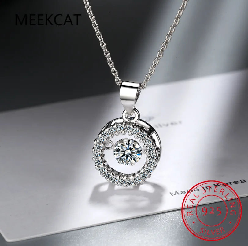 D Color 1 Carat Moissanite Teardrop Pendant Necklace for Women – S925 Sterling Silver Pt950 Chain | Elegant Wedding Jewelry Gift