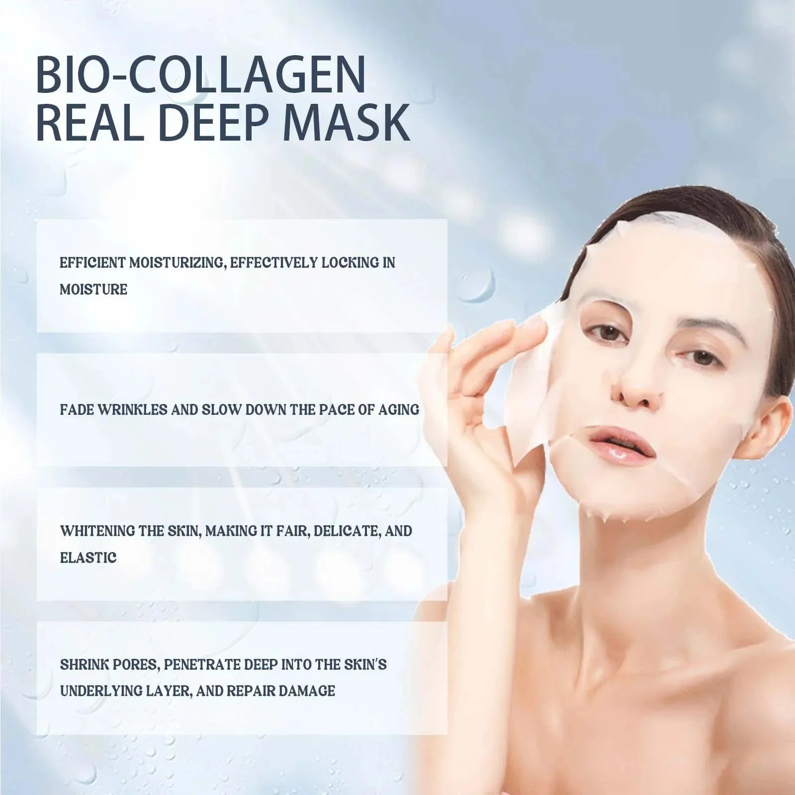 1/3/5/10PCS Bio Collagen Face Mask – Anti-Wrinkle, Firming & Brightening Korean Skincare for Fine Lines & Anti-Aging - Foshkan.com