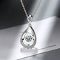 D Color 1 Carat Moissanite Teardrop Pendant Necklace for Women – S925 Sterling Silver Pt950 Chain | Elegant Wedding Jewelry Gift