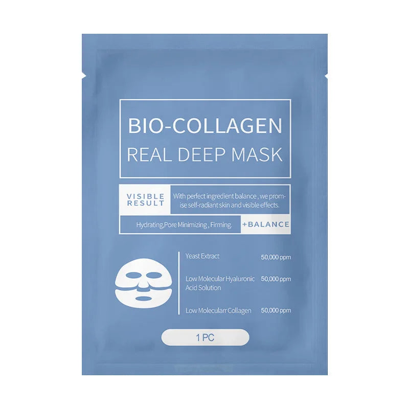 1/3/5/10PCS Bio Collagen Face Mask – Anti-Wrinkle, Firming & Brightening Korean Skincare for Fine Lines & Anti-Aging - Foshkan.com