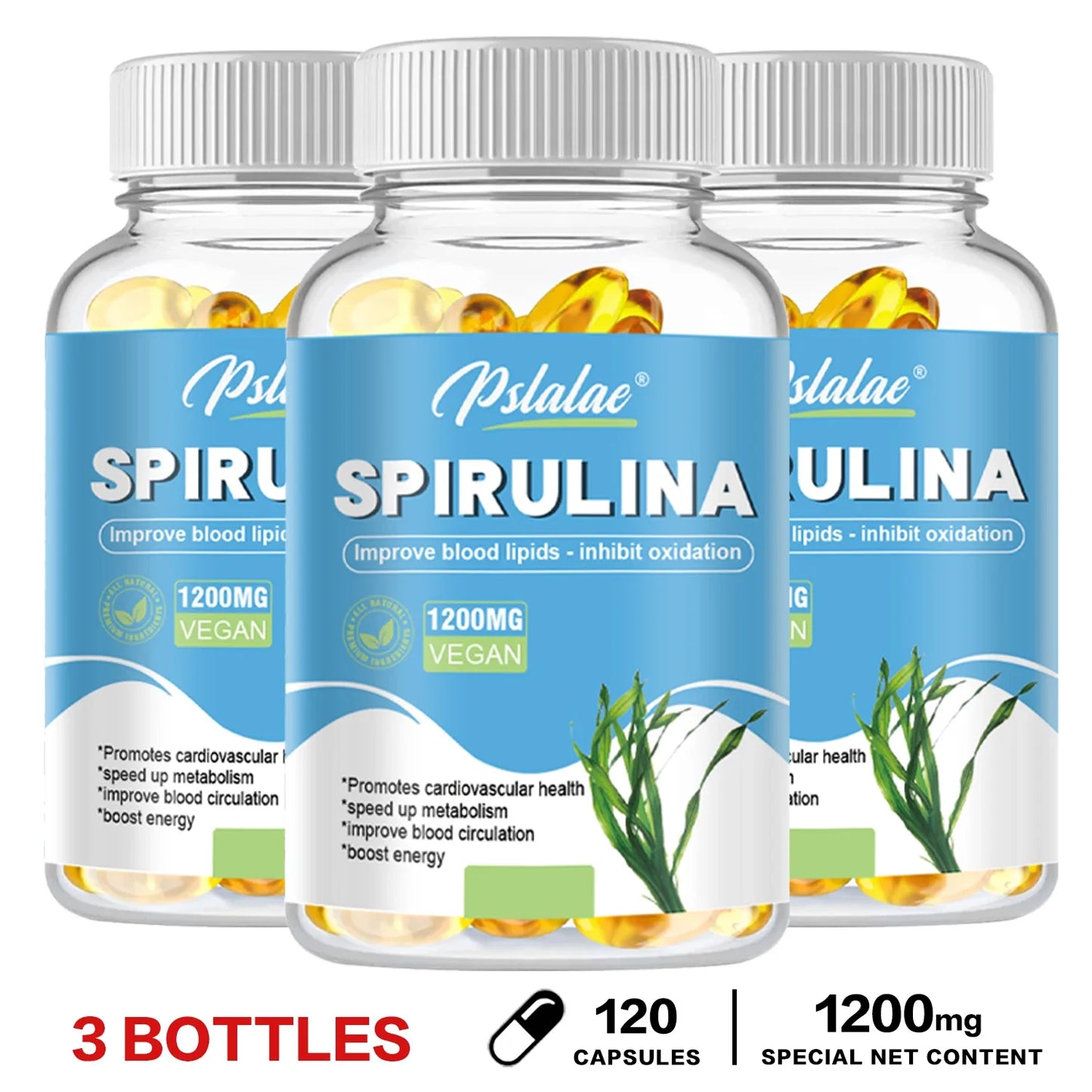 Organic Spirulina Capsules – Antioxidant Support for Heart, Eye & Brain Health | Natural Superfood Supplement - Foshkan.com