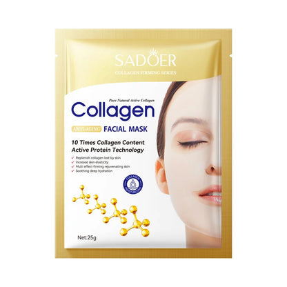 10PCS Collagen Facial Mask – Anti-Wrinkle, Anti-Aging, Moisturizing & Brightening Korean Skincare - Foshkan.com