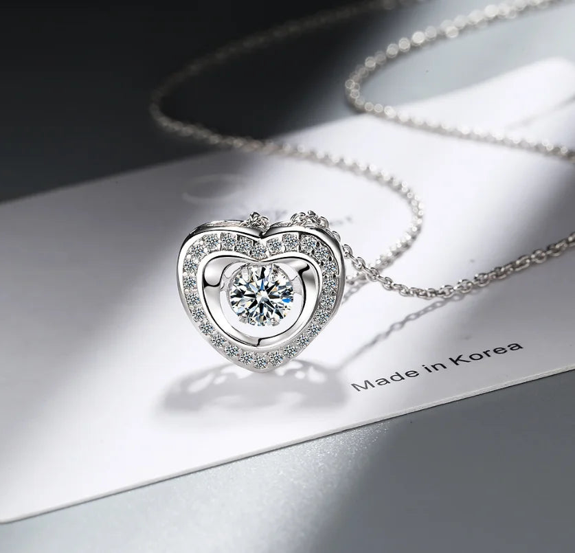 D Color 1 Carat Moissanite Teardrop Pendant Necklace for Women – S925 Sterling Silver Pt950 Chain | Elegant Wedding Jewelry Gift