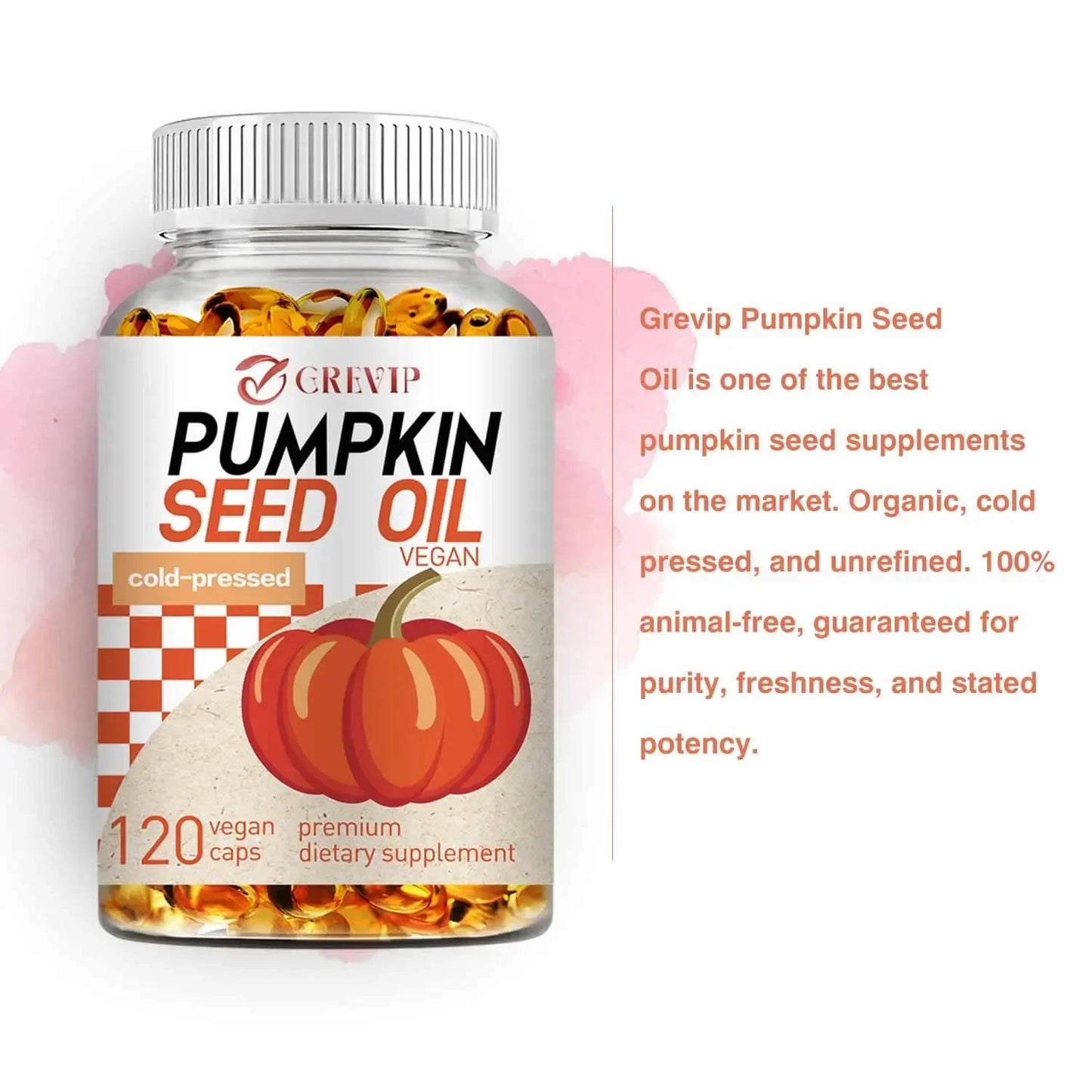 Pumpkin Seed Oil - Prostate Health, Skin, Heart & Brain Health, Bladder Control - Foshkan.com