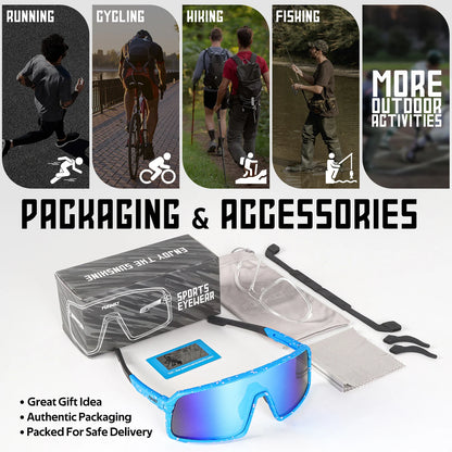 Polarized Sports Sunglasses for Men & Women – UV400 Outdoor Protection for Cycling, Hiking, Driving, Running & More - Foshkan.com