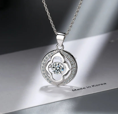 D Color 1 Carat Moissanite Teardrop Pendant Necklace for Women – S925 Sterling Silver Pt950 Chain | Elegant Wedding Jewelry Gift