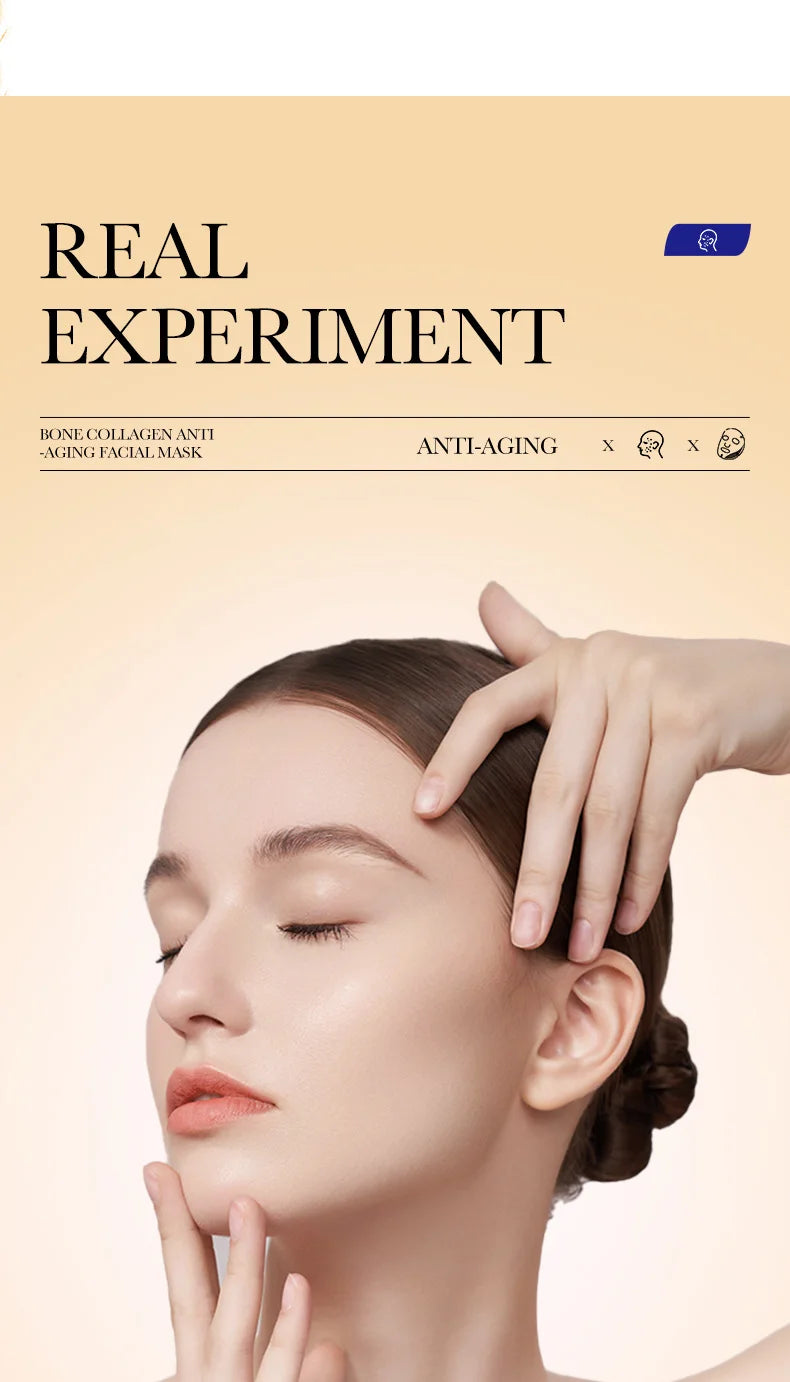 10PCS Collagen Facial Mask – Anti-Wrinkle, Anti-Aging, Moisturizing & Brightening Korean Skincare - Foshkan.com