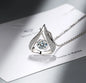 D Color 1 Carat Moissanite Teardrop Pendant Necklace for Women – S925 Sterling Silver Pt950 Chain | Elegant Wedding Jewelry Gift
