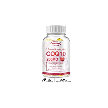 CoQ10 200mg Capsules – Heart & Cardiovascular Support | Natural Energy & Joint Health Supplement - Foshkan.com