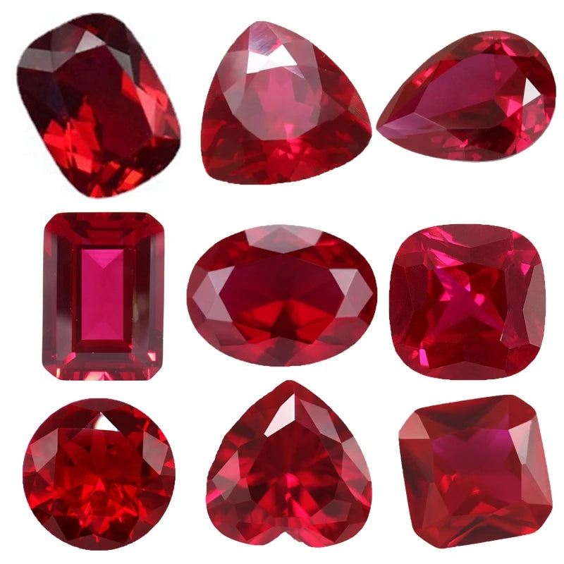 Natural Ruby Different Shapes for Collection Gemstones and Jewelry Pendant rings for making Loose Gemstones Pigeon Blood Ruby - Foshkan.com