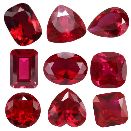 Natural Ruby Different Shapes for Collection Gemstones and Jewelry Pendant rings for making Loose Gemstones Pigeon Blood Ruby - Foshkan.com