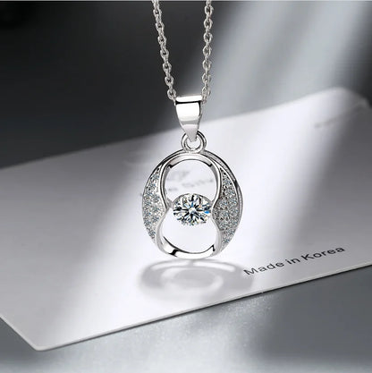 D Color 1 Carat Moissanite Teardrop Pendant Necklace for Women – S925 Sterling Silver Pt950 Chain | Elegant Wedding Jewelry Gift