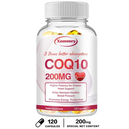 CoQ10 200mg Capsules – Heart & Cardiovascular Support | Natural Energy & Joint Health Supplement - Foshkan.com