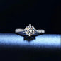 Luxury Moissanite Ring for Women | Shining Crystal Diamond Look | 925 Sterling Silver Wedding Party Jewelry - Foshkan.com