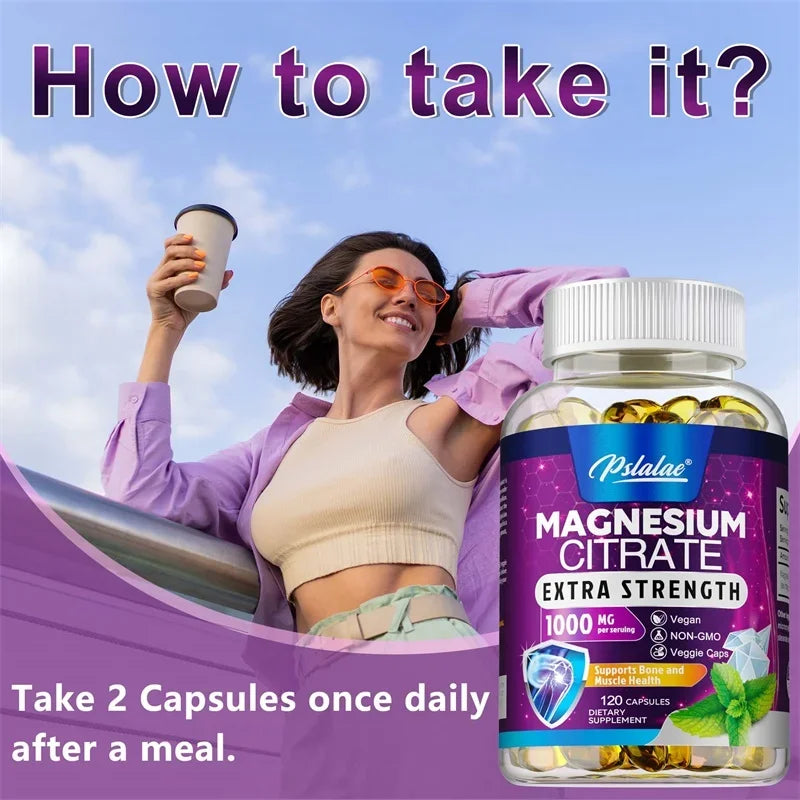 Magnesium Citrate - Supports Digestive Health, Muscle, Nerve, Bone and Heart Health - Foshkan.com