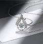D Color 1 Carat Moissanite Teardrop Pendant Necklace for Women – S925 Sterling Silver Pt950 Chain | Elegant Wedding Jewelry Gift
