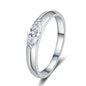 EWYA 0.5CT Marquise Cut Moissanite Ring for Women | S925 Sterling Silver Diamond Wedding Band - Foshkan.com