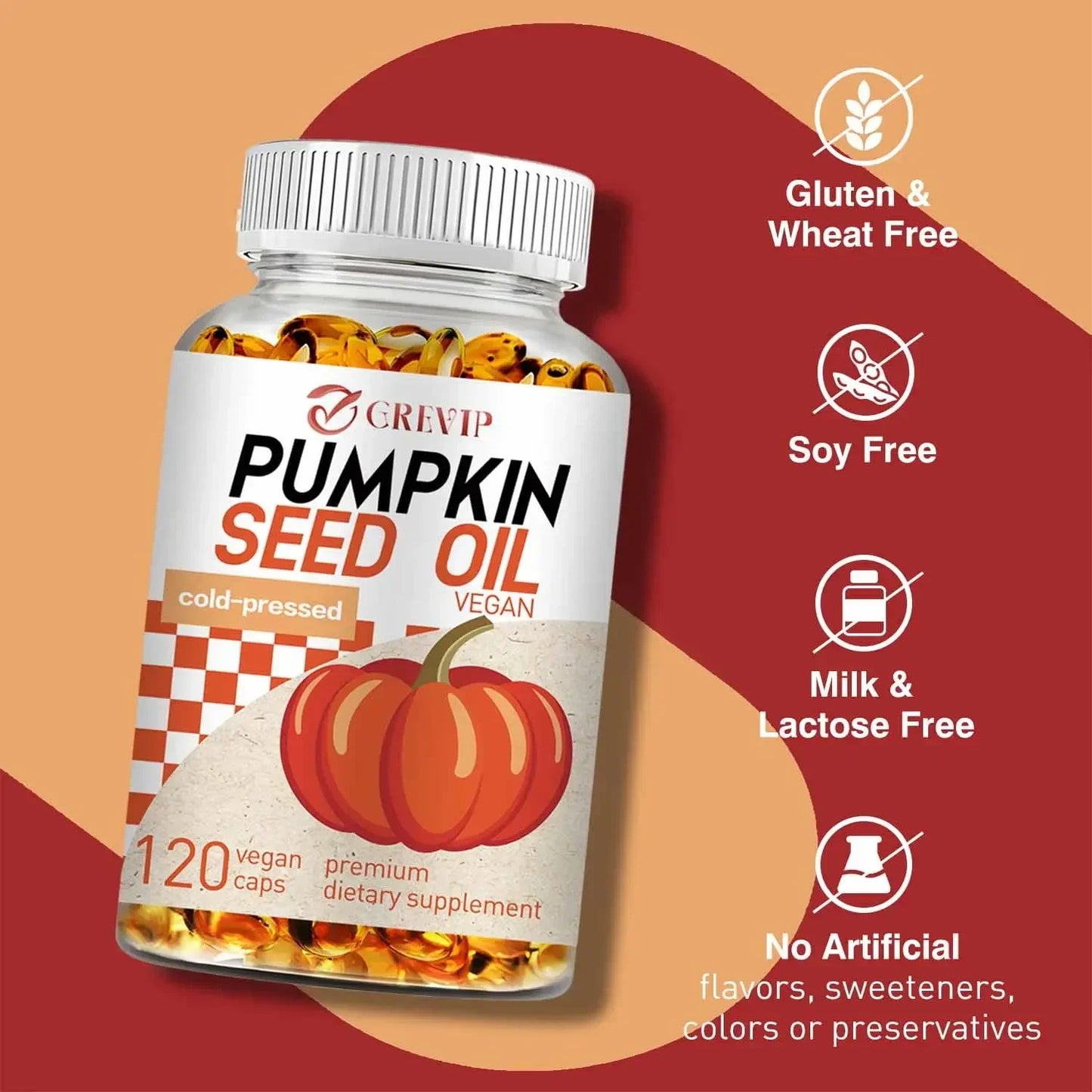Pumpkin Seed Oil Capsules – Prostate Support, Heart & Brain Health, Bladder Control, Skin Wellness - Foshkan.com