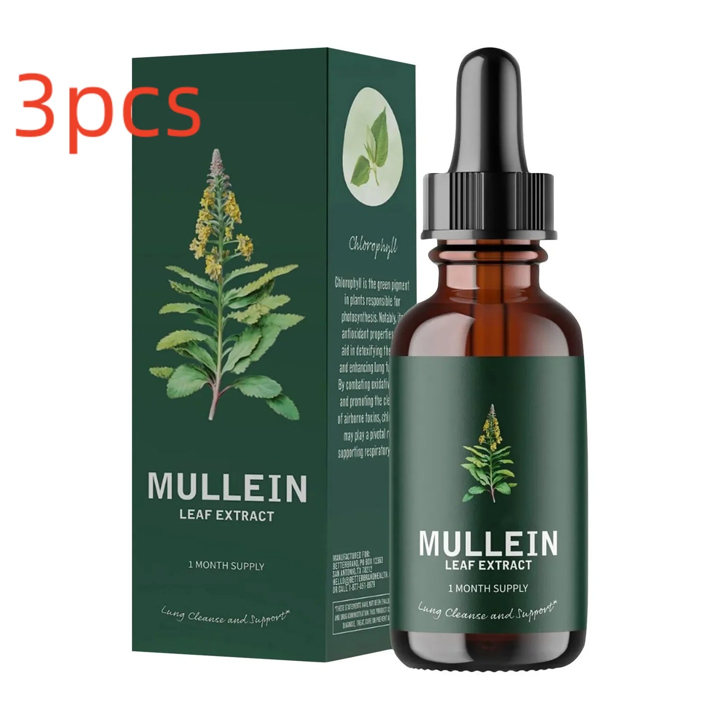 Mullein Leaf Extract Health And Fitness Supplement Clean Lung Drops health drops for smokers 10ml - Foshkan.com