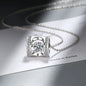 D Color 1 Carat Moissanite Teardrop Pendant Necklace for Women – S925 Sterling Silver Pt950 Chain | Elegant Wedding Jewelry Gift