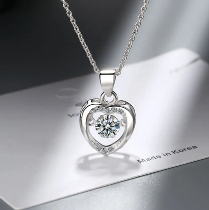 D Color 1 Carat Moissanite Teardrop Pendant Necklace for Women – S925 Sterling Silver Pt950 Chain | Elegant Wedding Jewelry Gift